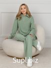 Костюм трикотажный Anna Ricco зеленый мята. Артикул: АРК006-2021-112