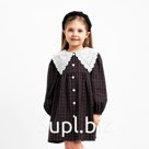 Платье с воротником для девочки KAFTAN: School collection, чёрное, рост 146-152 см