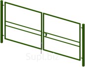 Ворота каркас H 1,96м L 4 м М16/90 ППК RAL 8017 Зеленый