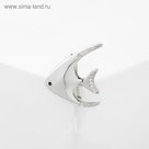 Брошь "Рыбка" скалярия, цвет белый в серебре