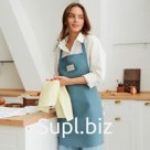 Фартук «Этель» ECO turquoise, 60×70 см, 100% лён, 245 г/м²