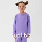 Футболка детская с длинным рукавом KAFTAN, размер 36 (134-140 см), сиреневая