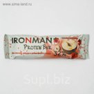 Протеиновый батончик IRONMAN Protein Bar, без глазури, пралине с клубникой, 50 г