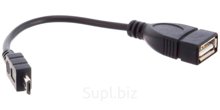 Кабель USB - OTG Rexant micro USB на USB, шнур 0.15 м, черный