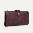 Кошелёк женский на кнопке, цвет бордовый