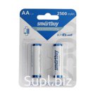 Аккумулятор Smartbuy, Ni-Mh, AA, HR6-2BL, 1.2В, 2500 мАч, блистер, 2 шт.