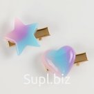 Заколки для волос 2 шт., космос