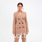 Пиджак женский двубортный MIST размер 44, цвет бежевый