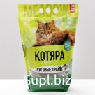 Наполнитель минеральный комкующийся "Котяра" с луговые травы, 10 л