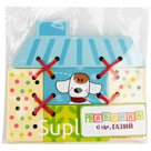 Игра-шнуровка Фабрика фантазий "Пёсик", деревянная, пакет