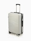 Чемодан 28", РР, 50*30*74, отд на молнии, код замок, 4 колеса, св. серый