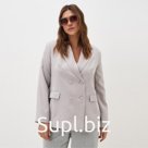 Пиджак женский двубортный MIST plus-size, р.60, бежевый