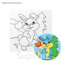 Холст с красками 15х15 см «Зайчик»