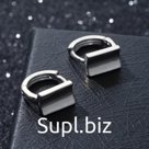 Серьги металл «Эстетика» прямоугольник, цвет серебро