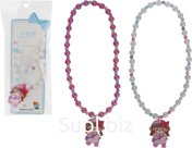 Children's jewelry for girls: beads with a pendant and bracelet