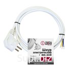 Шнур DORI ПВС 3х0,75 с вилкой белый 3м