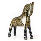 Horse "India" black with gold pattern