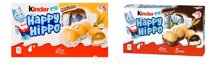 Kinder Happy Hippo вафли с кремовой начинкой какао и орех 5-Pack 103,5 гр в ассортименте