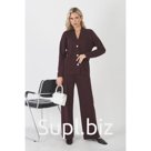 Комплект женский: кардиган и брюки, размер 52