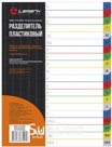 Разделитель листов пластиковый, А4, по цветам, по алфавиту А-Я, 20 листов