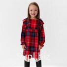 Платье детское с рюшами KAFTAN "Клетка" размер 30 (98-104 см)