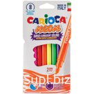 Фломастеры неоновые Carioca "Neon", 08цв., смываемые, картон, европодвес