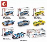 Конструктор Sembo Block Гонки-2 4 вида 8 шт. в упаковке 25х18.8х5х5см