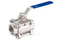 Кран шаровый муфтовый трёхсоставной нержавеющий (3PC), AISI304 DN50 (2"), (CF8), PN40