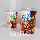 Мини-печенья CHIKI CHIKA с клубничной / шоколадной начинкой, 125гр.