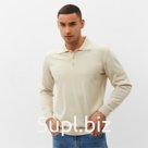 Джемпер поло мужской MINAKU: Knitwear collection, размер 52, кремовый