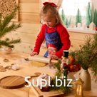Фартук детский для творчества "Этель" "Дед Мороз", 49 х 39 см, 100% п/э