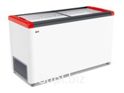 Ларь морозильный GELLAR FG 500 C прямое стекло красный