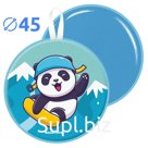 Ледянка панда на сноуборде 3 Артикул: 20411_вывод