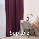 Штора портьерная Этель 270*300 см, цв.винный, блэкаут, пл. 240 г/м2