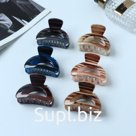 Крабик для волос «Виола», полосы, 6 см, МИКС