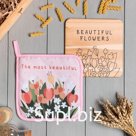 Набор кухонный Доляна The most beautiful: прихватка, подставка под горячее