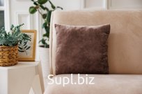 Подушка "Велюр Марсия" Кофе с молоком 35*35см