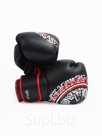 Боксерские перчатки FIGHT EMPIRE, ART, натуральная кожа, чёрные, размер 16 oz