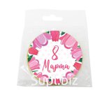 Медаль, 8 МАРТА. ТЮЛЬПАН (РОЗОВЫЙ), молочный шоколад, 25 гр., TM Chokocat