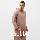 Толстовка мужская MINAKU: Casual Collection, размер 58, тёмно-бежевая