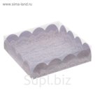 Коробка для кондитерских изделий с PVC крышкой «Радуйся простым вещам», 13 х 13 х 3 см