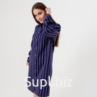Рубашка (сорочка) женская KAFTAN «Полоса», цвет синий, размер 44-46