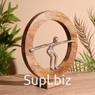 Сувенир интерьерный в деревянном кольце «Момент», 25×8×28 см