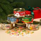 Монпансье новогоднее в консервной банке «Консервированный и классический НГ», 6 шт. х 100 г