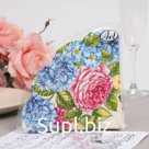 Салфетки бумажные "Art Bouquet" Гортензии и розы, 3 слоя, 12 листов, d 32