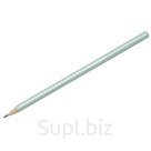 Карандаш ч/г Faber-Castell "Sparkle" B, трехгран., заточен., жемчужный мятный
